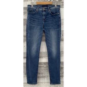 Rock & Republic Berlin Skinny Jeans Women Sz 8M (Fit 31x30) whiskered Blue Denim